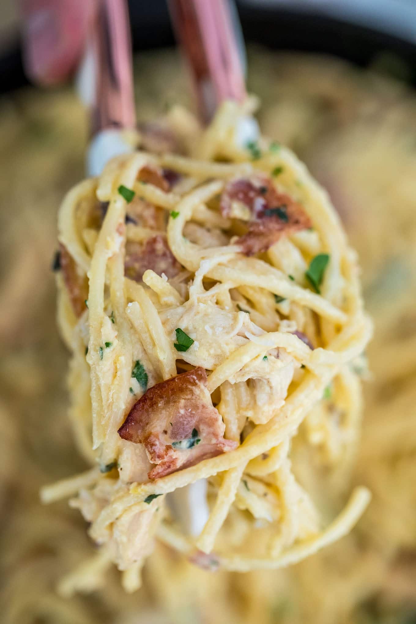 Best Chicken Carbonara Pasta from Sweet and Savory Meals