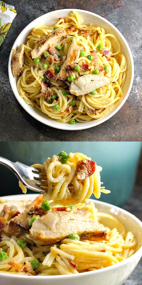 Chicken Carbonara Pasta [Video] | Recipe [Video] | Chicken carbonara